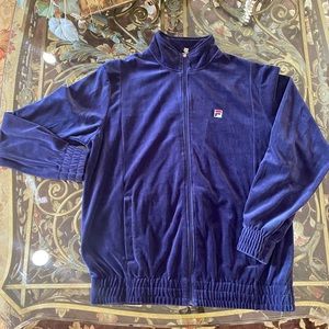Vintage FILA Mens XL O-Fit Velour Jacket